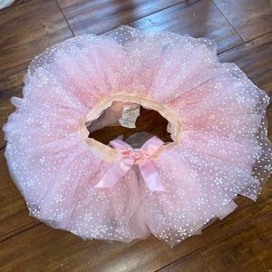 Elly & Emmy Pink Glitter Floral Tulle Tutu Skirt 0-12 Months Ballet